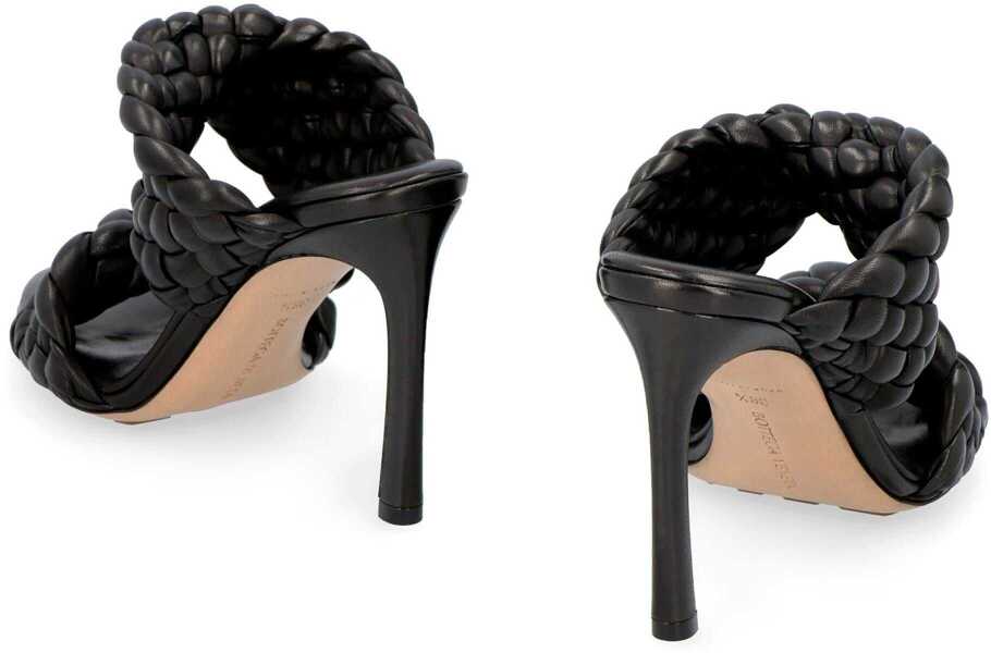Pantofi cu toc Bottega Veneta Bottega Veneta Bv Curve Leather Mules Black Femei (BM 12066678) 4