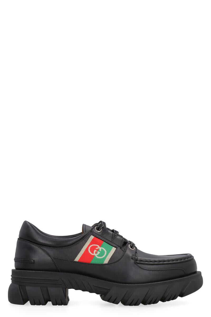 Gucci GUCCI SMOOTH LEATHER LACE-UP SHOES BLACK
