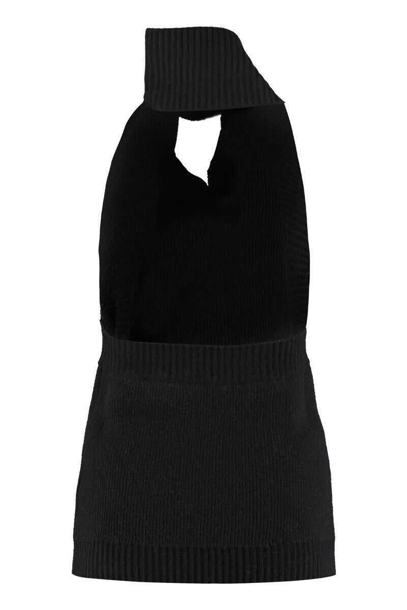 Topuri Bottega Veneta Bottega Veneta Knitted One-Shoulder Top Black Femei (BM 12067344) 2