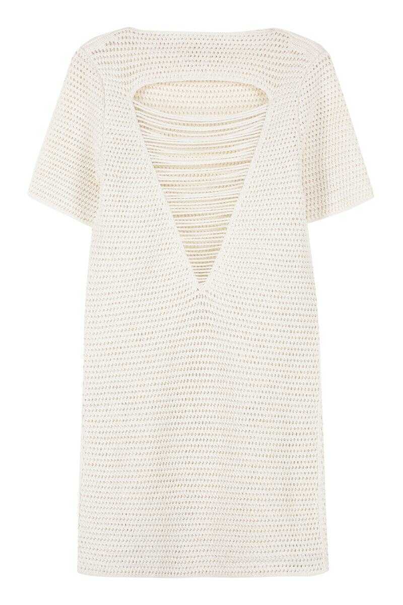 Rochii Bottega Veneta Bottega Veneta Lace-Effect Knitted Dress Green Femei (BM 12067356) 2