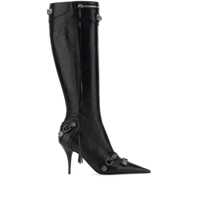 Bocanci Balenciaga Cagole Leather Pointy-Toe Boots Femei