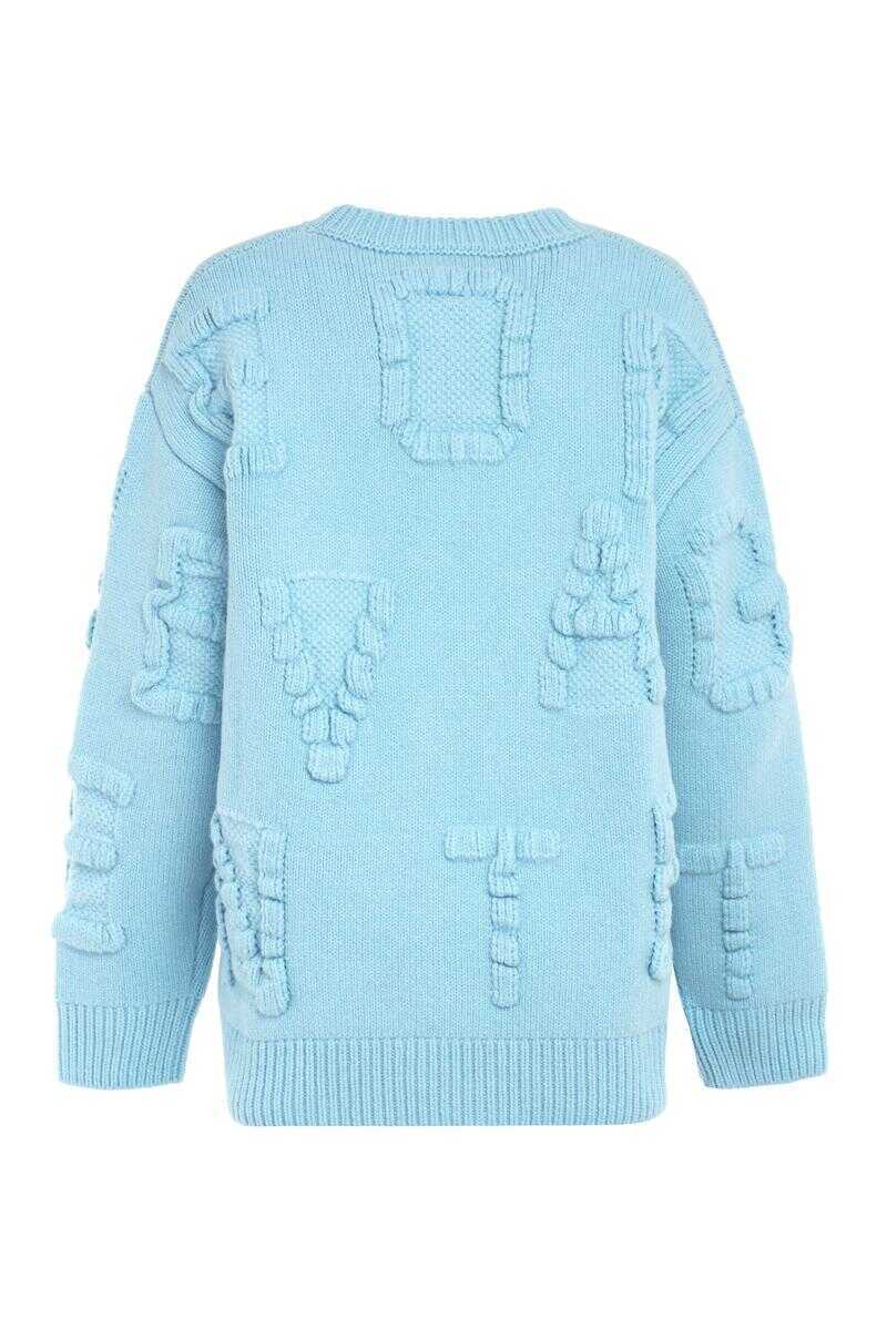 Pulovere Bottega Veneta Bottega Veneta Crew-Neck Wool Sweater BLUE Femei (BM 12067941) 2