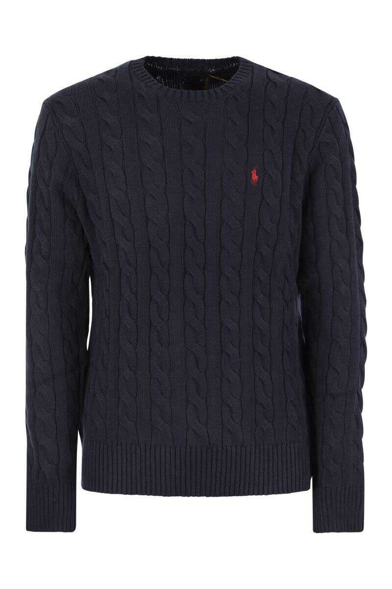 Ralph Lauren POLO RALPH LAUREN Plaited cotton jersey BLUE