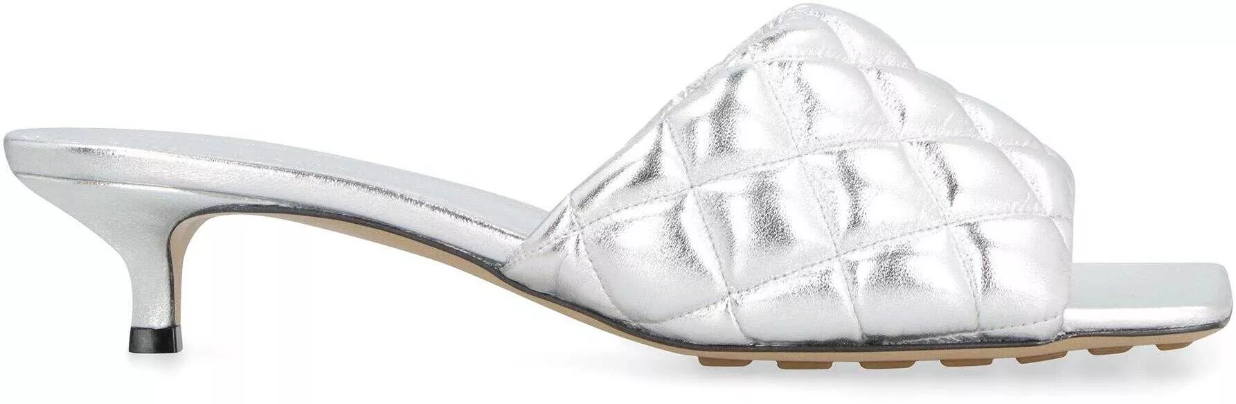 Pantofi cu toc Bottega Veneta Bottega Veneta Padded Leather Sandals SILVER Femei (BM 12068775) 2