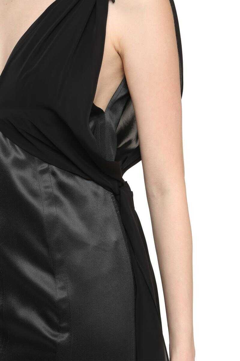 Rochii Bottega Veneta Bottega Veneta Silk Midi-Dress Black Femei (BM 12069393) 5