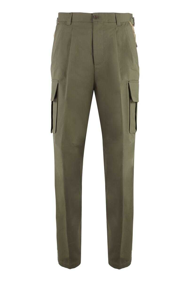 Gucci GUCCI COTTON CARGO-TROUSERS GREEN