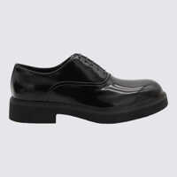 Mocasini FERRAGAMO BLACK LEATHER LACE UP SHOES Barbati