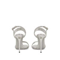 Sandale Dama - Sandale Dolce & Gabbana DOLCE & GABBANA Keira satin sandals Silver Femei (BM 12073584) - B-mall.ro