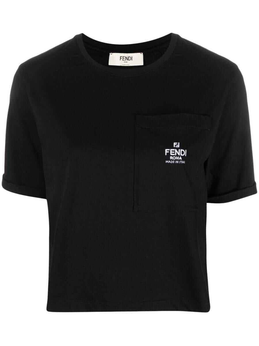 Fendi FENDI Fendi Roma cotton t-shirt BLACK