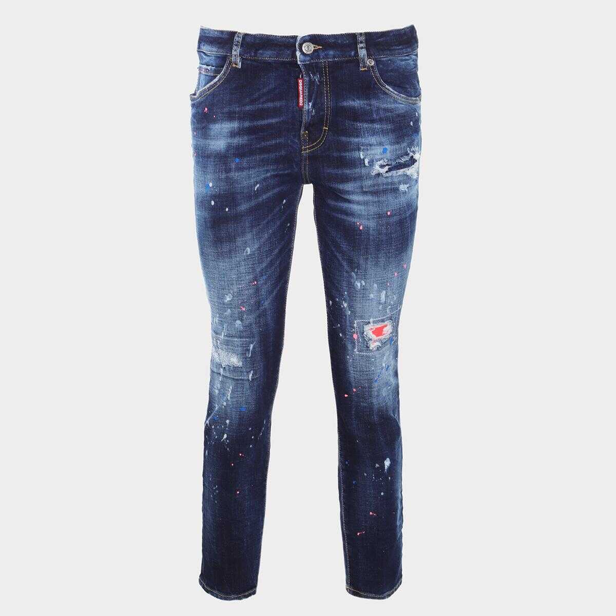 DSQUARED2 DSQUARED2 BLUE COTTON JEANS BLUE