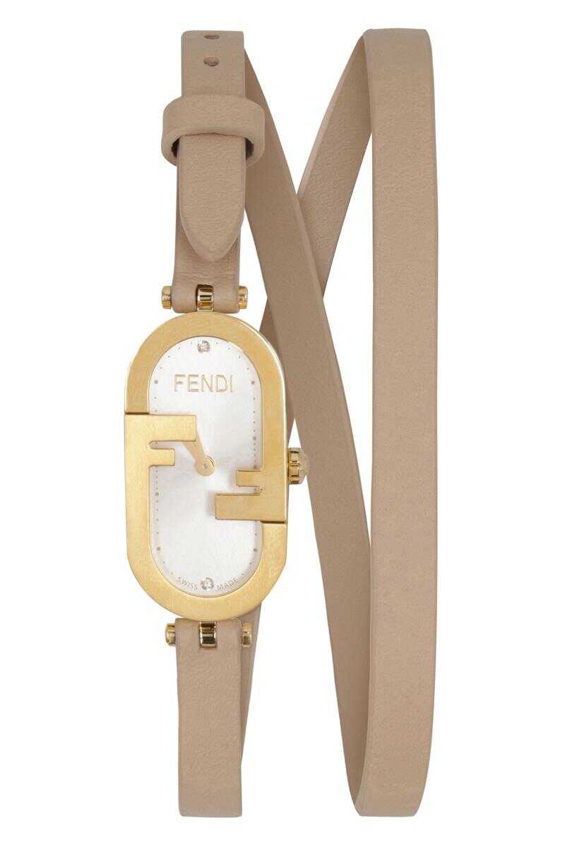 Fendi FENDI O'LOCK VERTICAL WATCH WITH LEATHER STRAP PINK image8