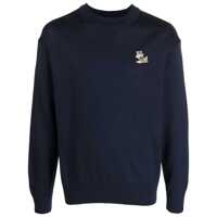Pulovere Maison Kitsuné Crew-Neck Wool Sweater Barbati