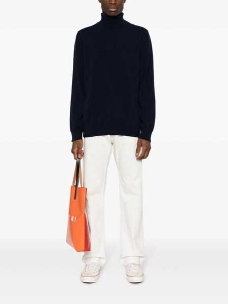 Pulovere Paul Smith Paul Smith Cashmere Turtleneck Sweater BLUE Barbati (BM 12097599) 2