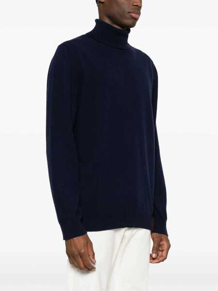 Pulovere Paul Smith Paul Smith Cashmere Turtleneck Sweater BLUE Barbati (BM 12097599) 3