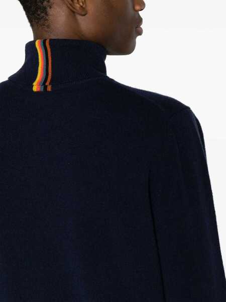 Pulovere Paul Smith Paul Smith Cashmere Turtleneck Sweater BLUE Barbati (BM 12097599) 5