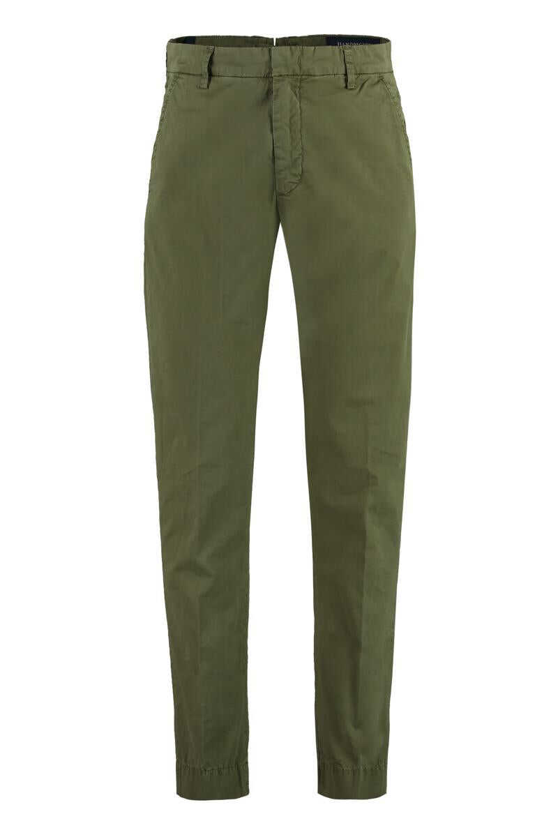 HANDPICKED HANDPICKED MANTOVA COTTON TROUSERS GREEN