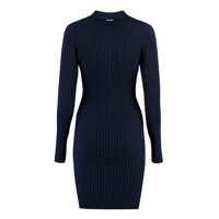 Imbracaminte Michael Kors Dama - Rochii Michael Kors Michael Kors Ribbed Knit Dress BLUE Femei (BM 12098436) - B-mall.ro