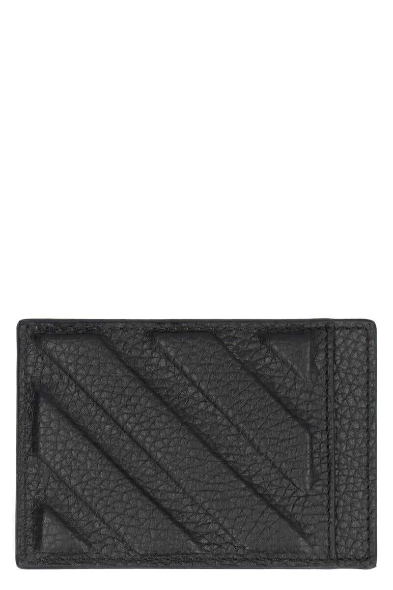 Off-White OFF-WHITE LEATHER CARD HOLDER BLACK