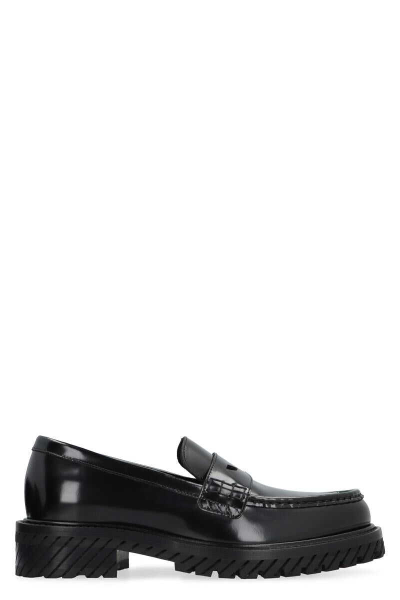 Off-White OFF-WHITE COMBAT LEATHER LOAFERS BLACK