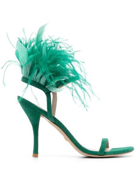Pantofi cu toc Stuart Weitzman Stuart Weitzman Plume Suede Sandals GREEN Femei (BM 12104946) 1