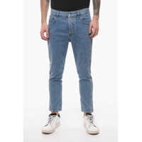 Blugi drepti Tapered Fit Jeans With Details On The Sides 17Cm Barbati