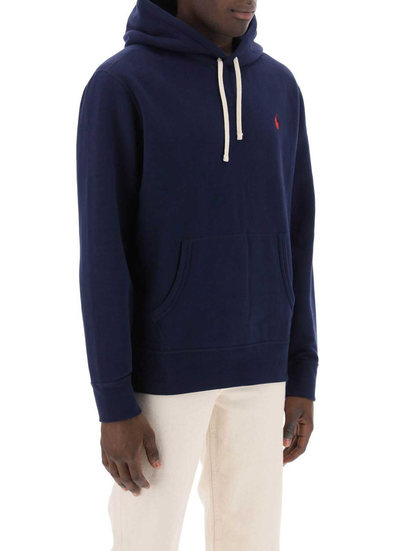 Ralph Lauren Hoodie In Fleece-Back Cotton CRUISE NAVY