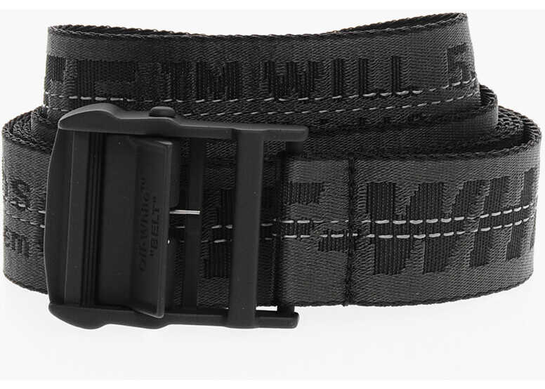 Off-White Logoed Fabric Industrial Belt 35Mm Black