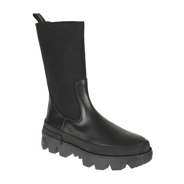Bocanci Moncler Moncler Leather Boots Black Femei (BM 12111381) 2