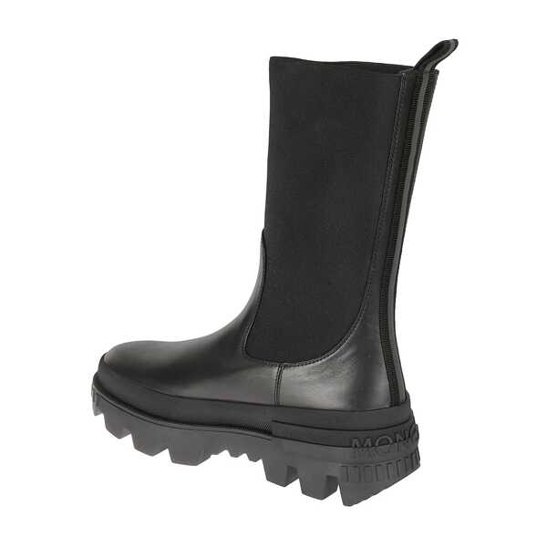Bocanci Moncler Moncler Leather Boots Black Femei (BM 12111381) 3
