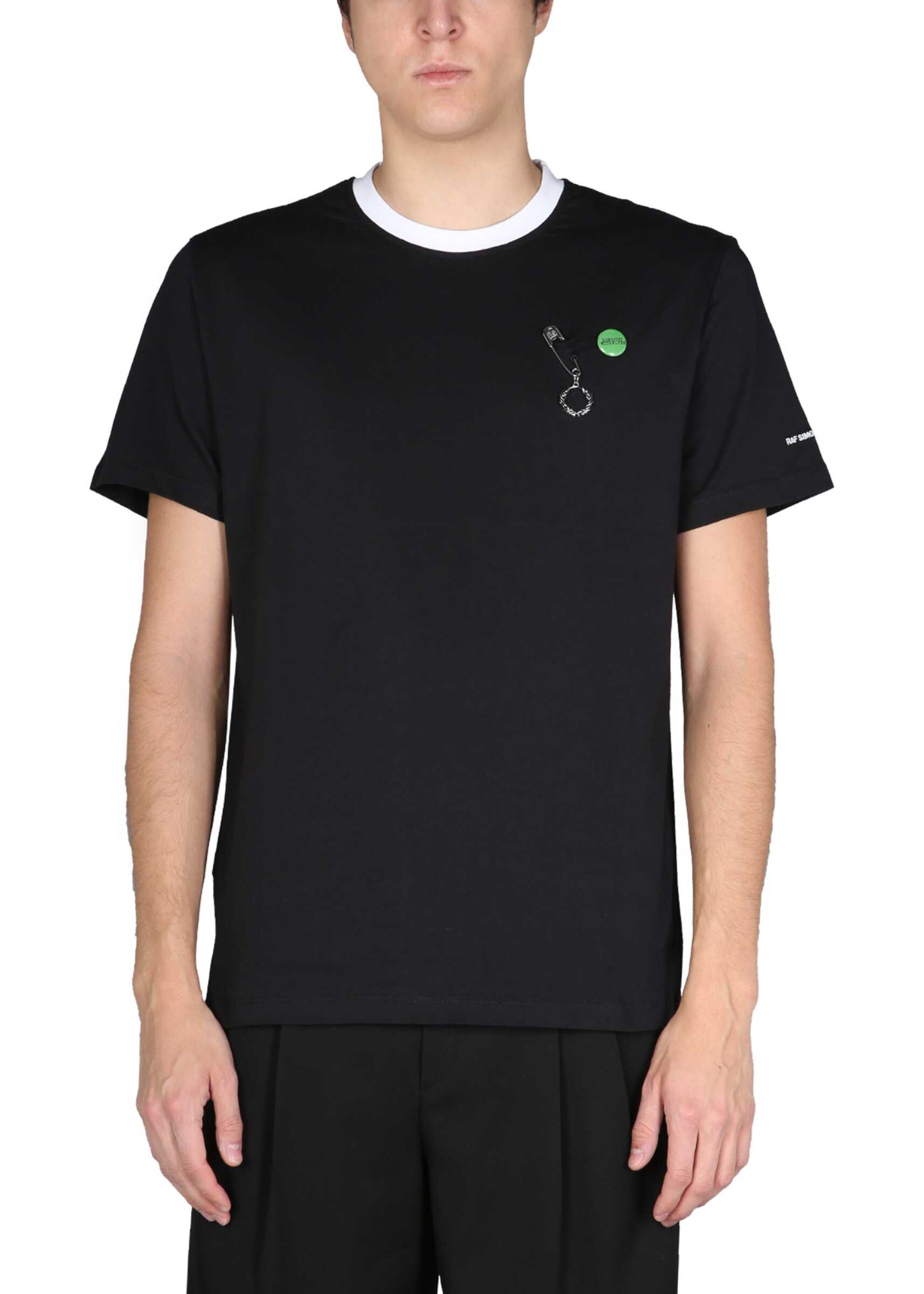 FRED PERRY X RAF SIMONS Slim Fit T-Shirt BLACK