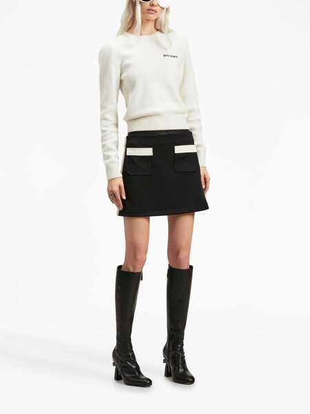 Pulovere casual Palm Angels Jersey With Logo IVORY Femei (BM 12111666) 2