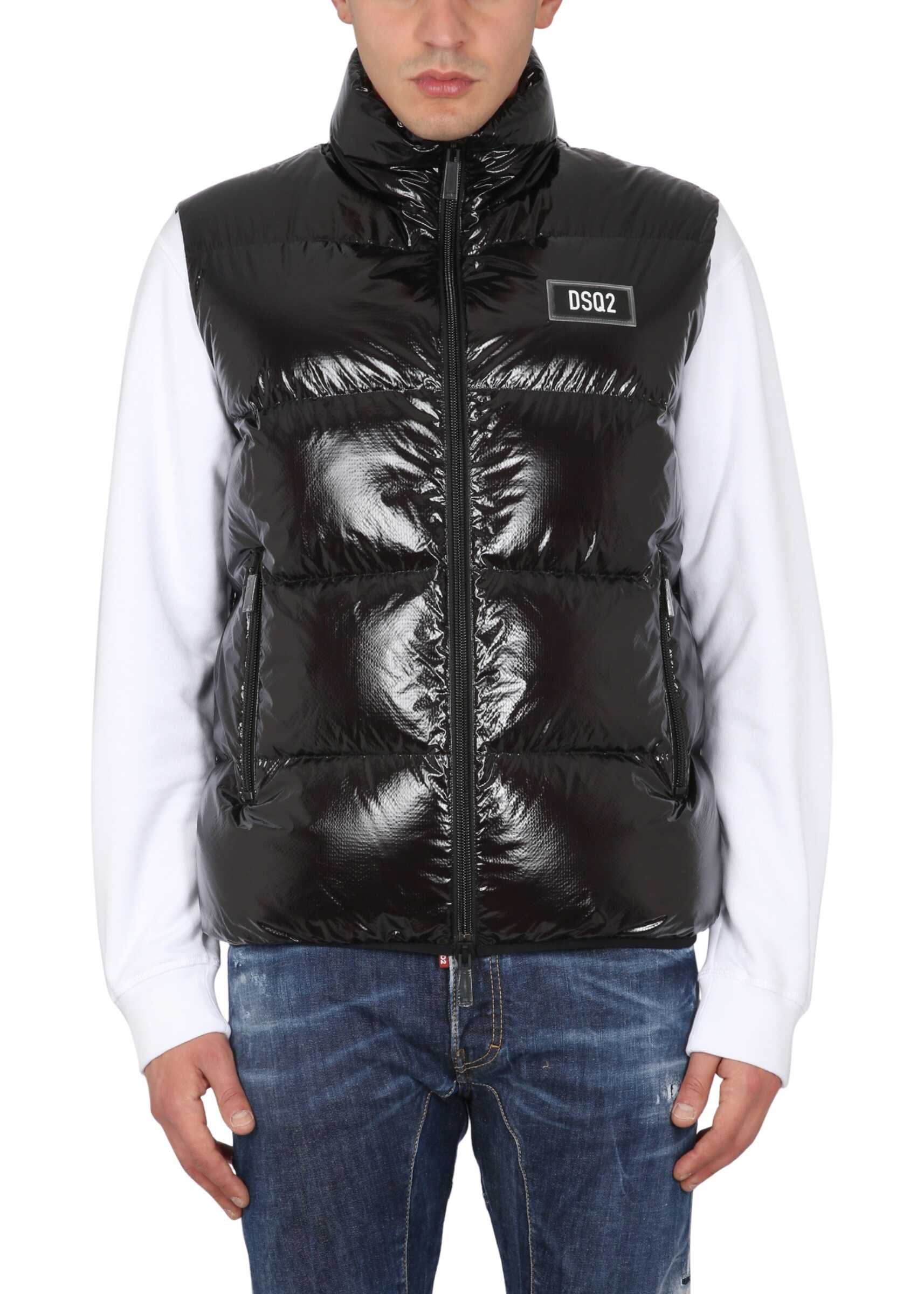 DSQUARED2 Vests With Logo BLACK b-mall.ro