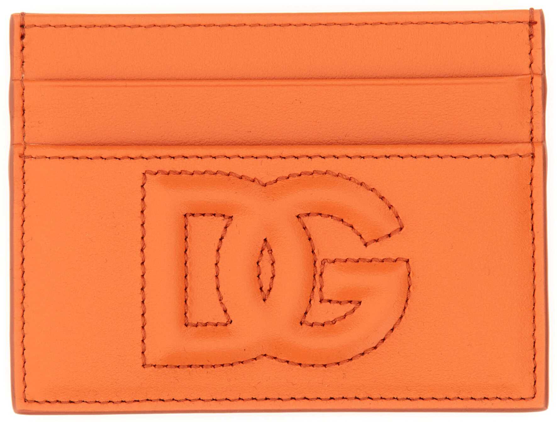 Dolce & Gabbana Leather Card Holder ORANGE