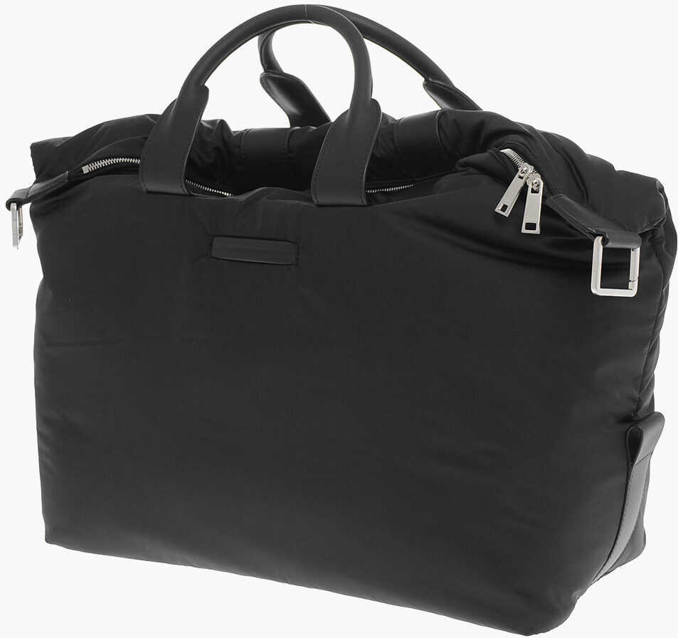 Genti de voiaj de mana Ermenegildo Zegna Removable Shoulder Strap Holdall Travel Bag Black Barbati (BM 12116820) 2