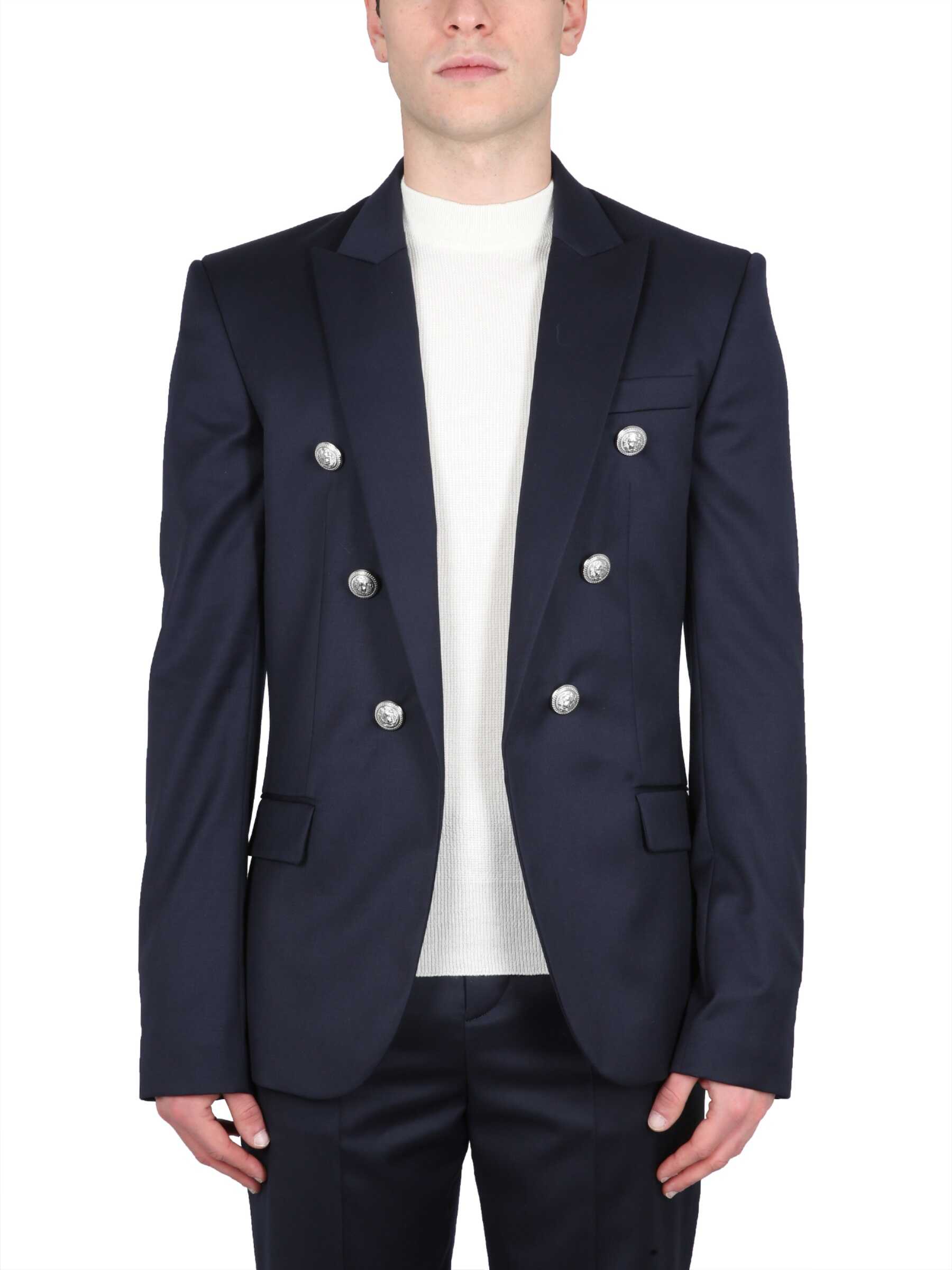 Balmain Wool Jacket BLUE