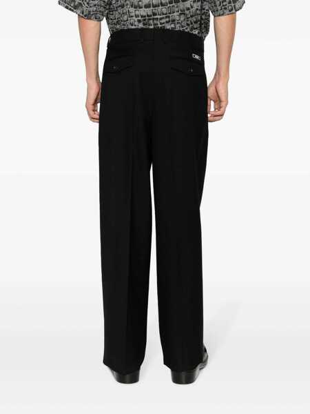 Pantaloni Versace Versace Virgin Wool Trousers Black Barbati (BM 12121983) 4