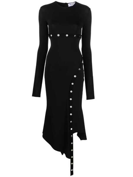 Rochii THE ATTICO The Attico Longuette Midi Dress Clothing Black Femei (BM 12123087) 1