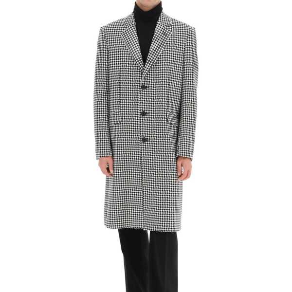 Paltoane Alexander McQueen Alexander McQueen Pied-De-Poule Wool Coat Black Barbati (BM 12127755) 2