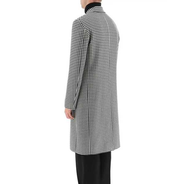 Paltoane Alexander McQueen Alexander McQueen Pied-De-Poule Wool Coat Black Barbati (BM 12127755) 3