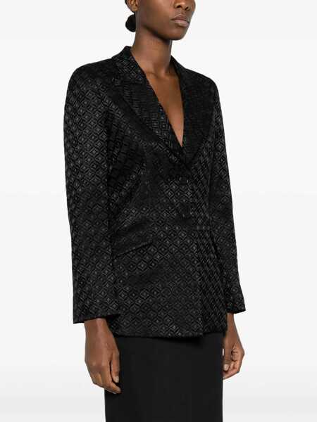 Sacouri Alberta Ferretti Jacquard monogram blazer Black   Femei (BM 12134667) 3