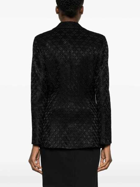 Sacouri Alberta Ferretti Jacquard monogram blazer Black   Femei (BM 12134667) 4