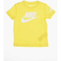 Tricouri Solid Color Crew-Neck T-Shirt With Printed Logo Baieti
