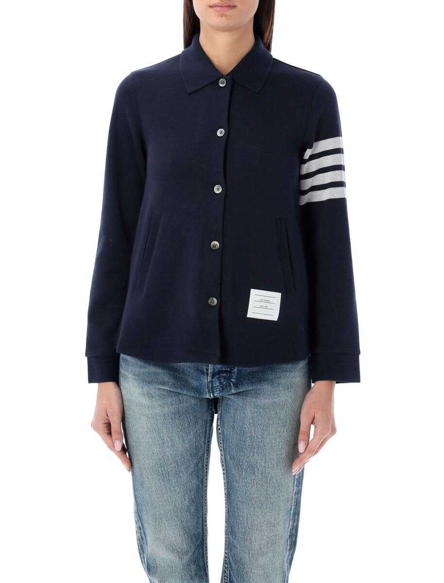 Thom Browne THOM BROWNE Double face knit 4-bar shirt NAVY