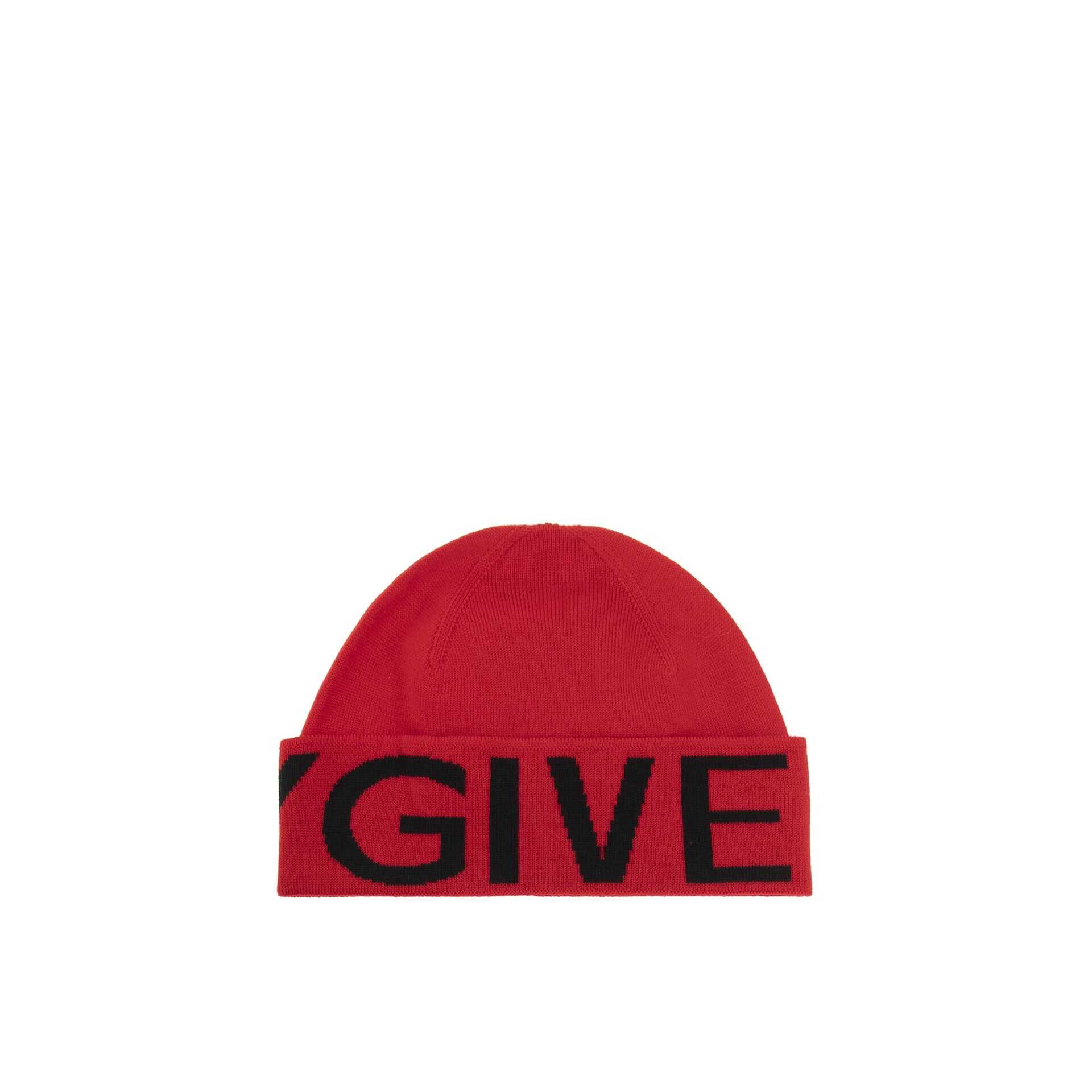 Givenchy Givenchy Wool Logo Hat Red