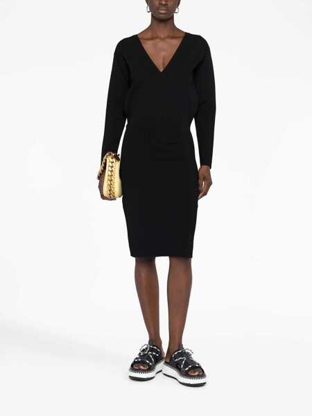 Rochii casual Stella McCartney V-Neck Dress BLACK Femei (BM 12158754) 2