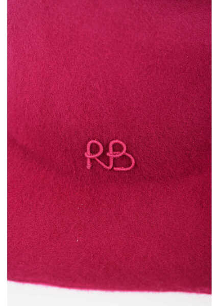 Caciuli RUSLAN BAGINSKIY Solid Color Wool Felt Cowboy Hat With Embossed Monogram Pink Femei (BM 12162321) 2