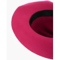 Caciuli RUSLAN BAGINSKIY Dama - Caciuli RUSLAN BAGINSKIY Solid Color Wool Felt Cowboy Hat With Embossed Monogram Pink Femei (BM 12162321) - B-mall.ro