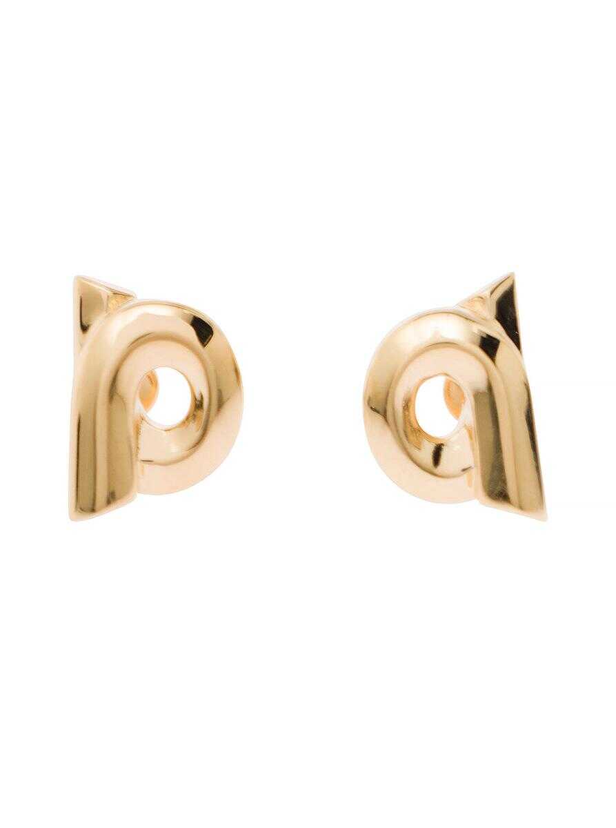 Ferragamo Gold New Gancini Earrings in Brass Woman GREY image6