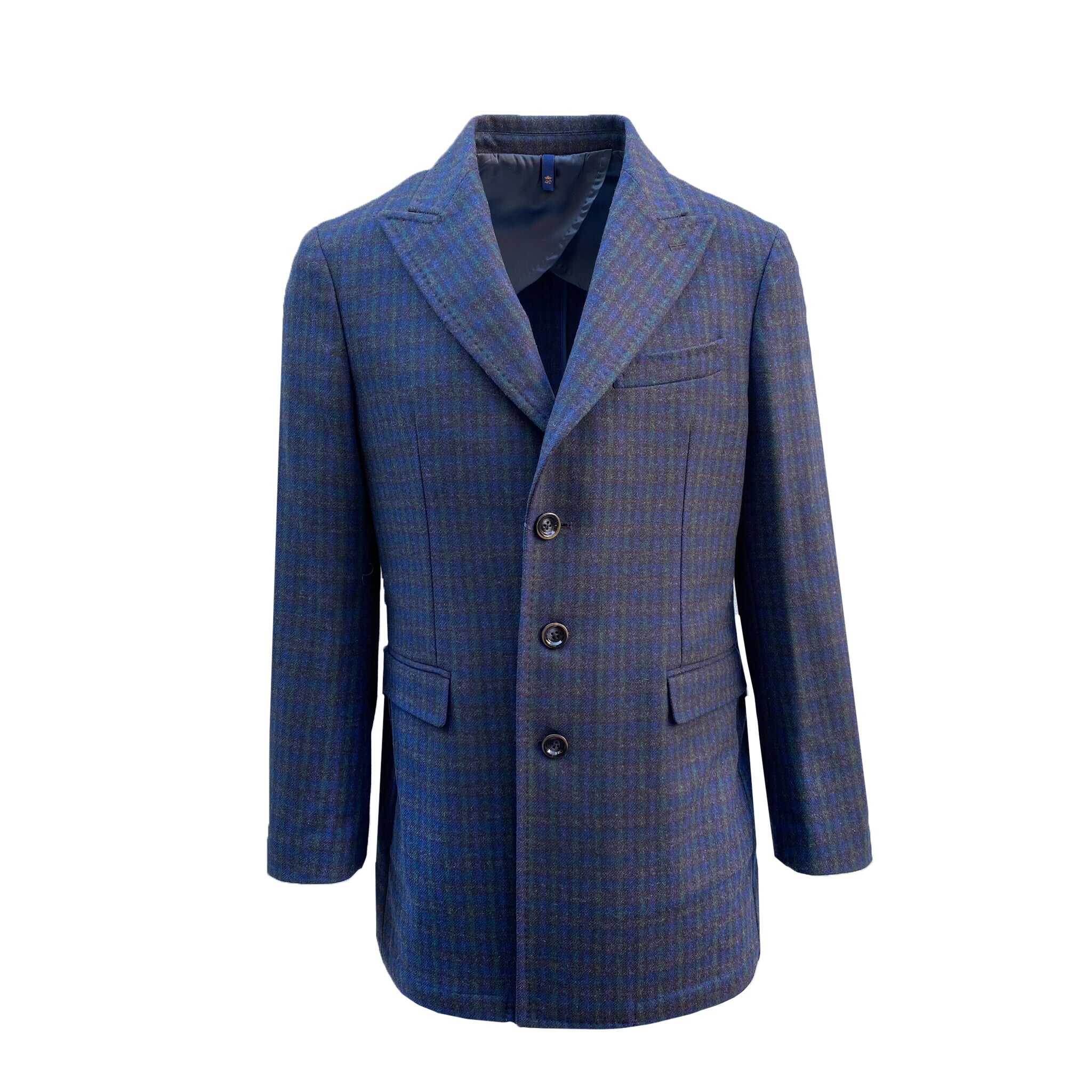 DOMENICO TAGLIENTE Wool Coat Blue