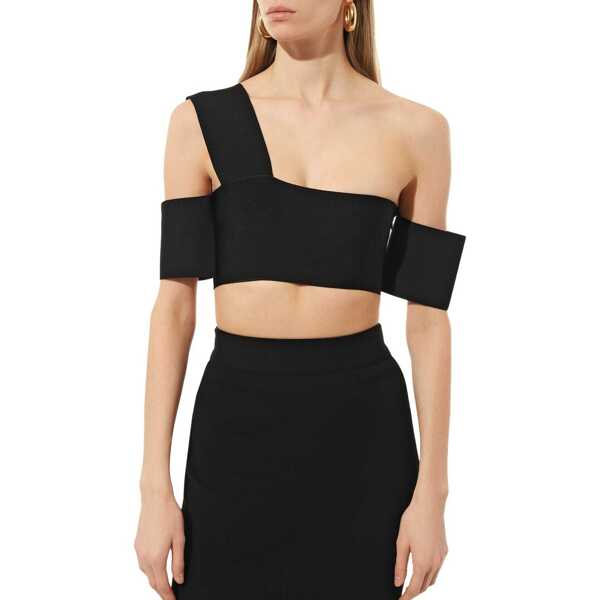 Topuri Alexander McQueen Alexander McQueen Bandage Top Black Femei (BM 12177420) 2